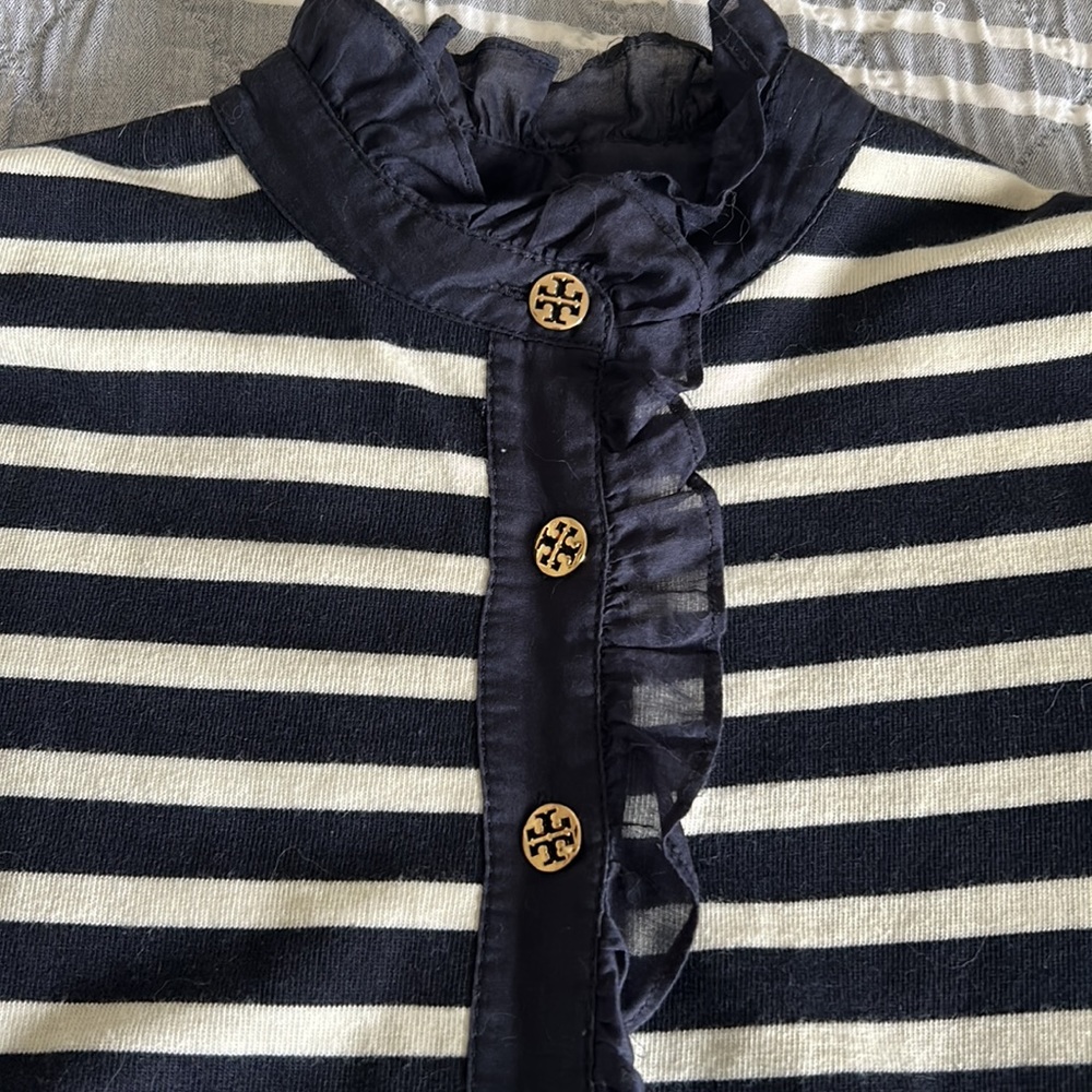 Tory Burch stripe t-shirt dress navy white ๐โฅ๏ธ๐XS - Picture 5 of 6